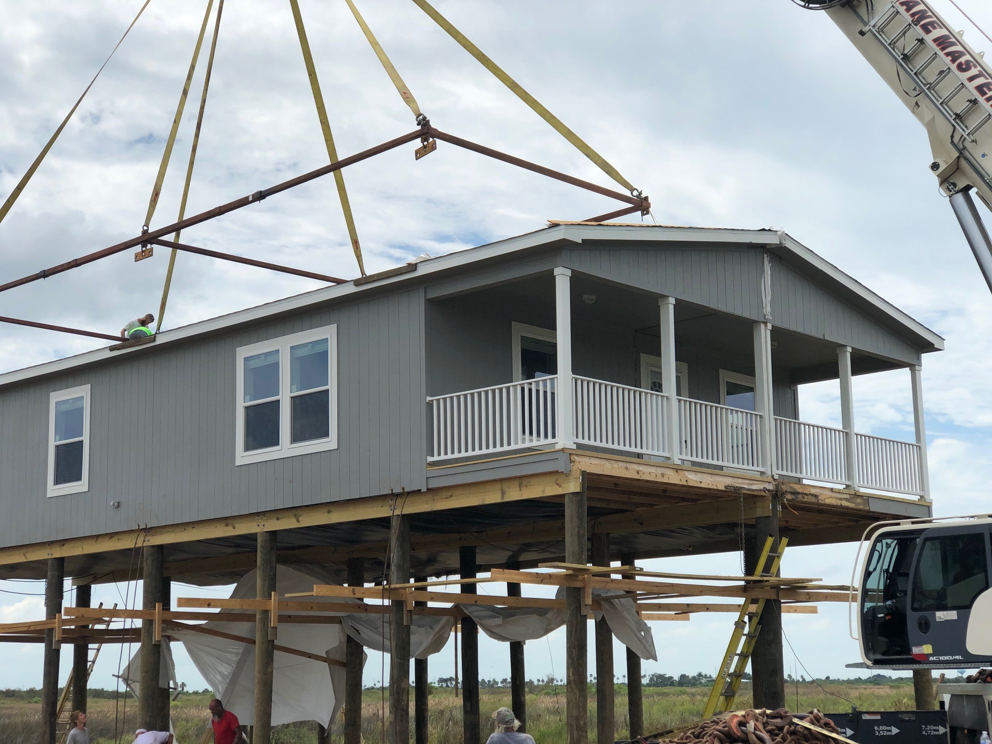 Coastal Modular Home Placed on Pilings