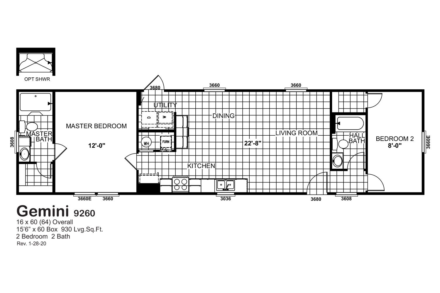 Gemini 9260 Floor plan
