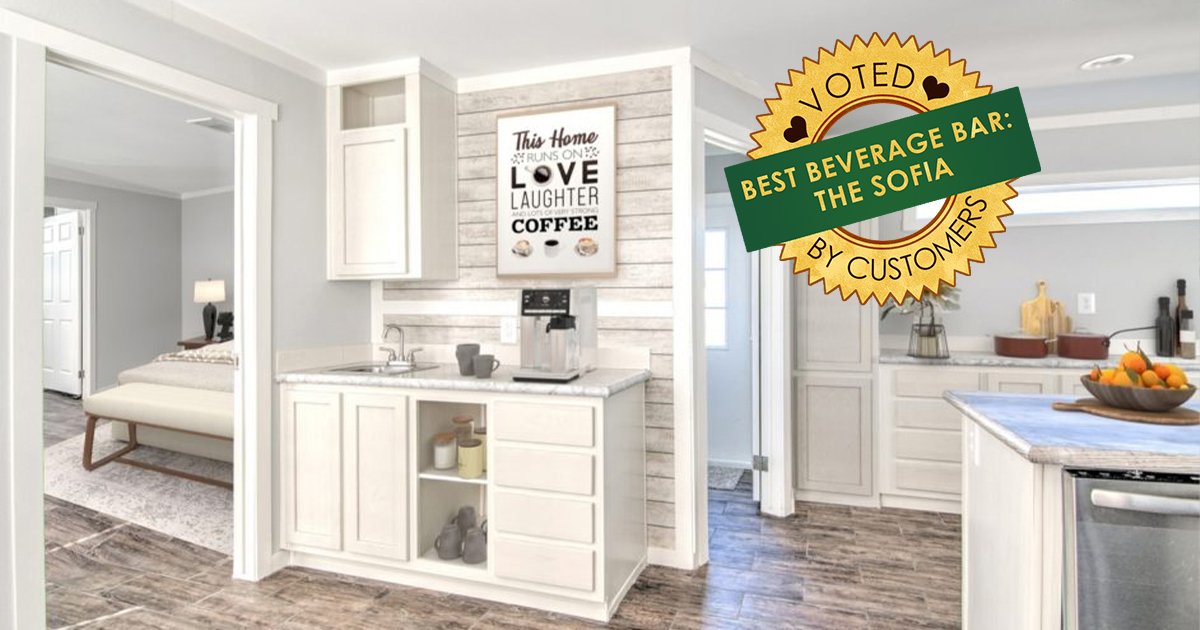Voted Best Beverage Bar by customers in 2023! Mobile Home Affordable Luxury
