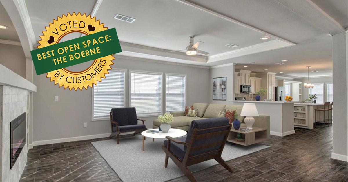 Voted Best Open Space Design by customers in 2023! Mobile Home Affordable Luxury