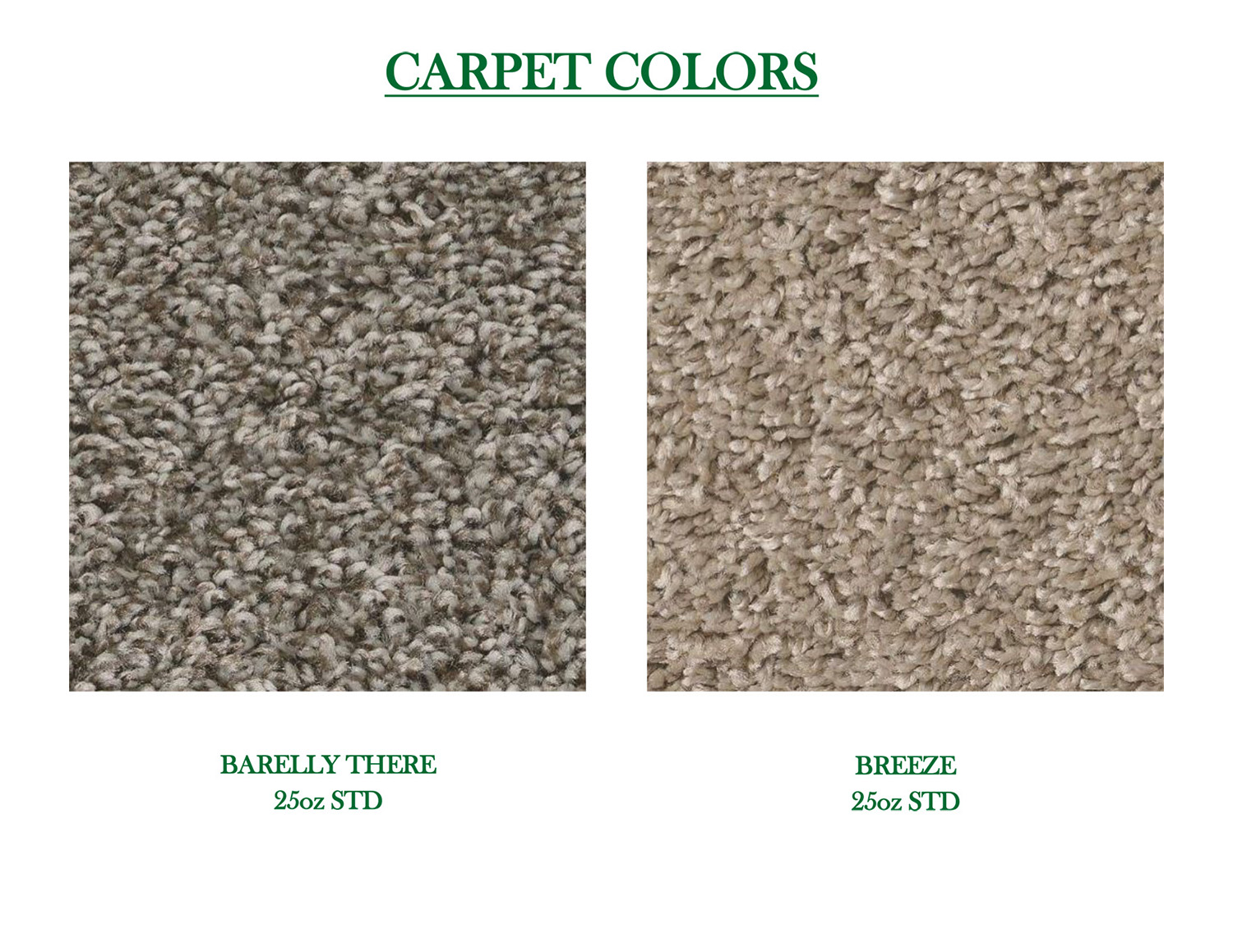 OAK CREEK FORT WORTH CARPET COLORS