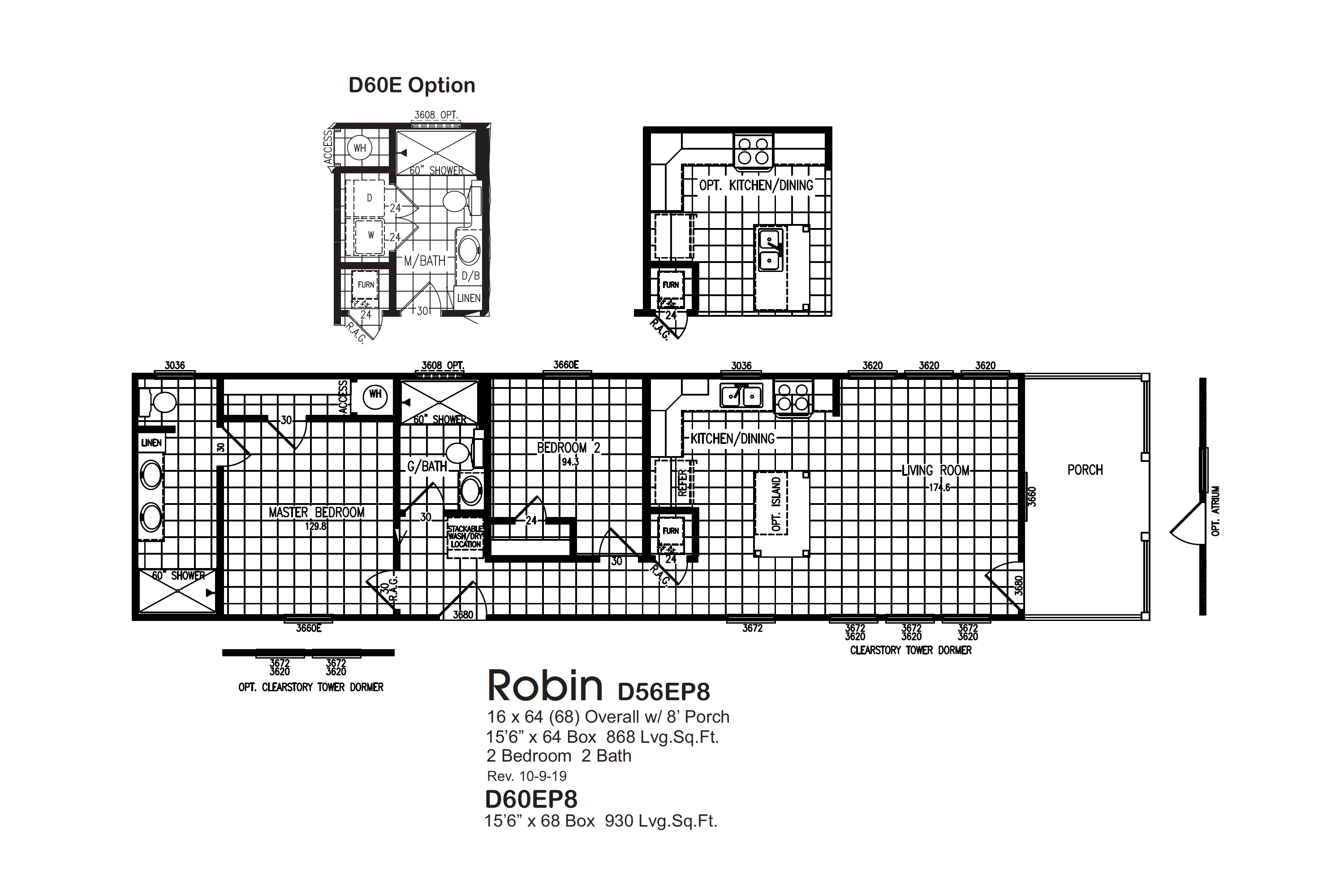 Robin D56EP8 D60EP8 Floorplan